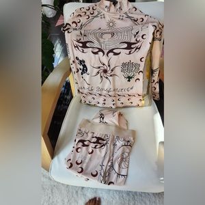 MARINE SERRE 2nd Skin Tattoo Whiteline Set,  FULL TOE,  SIZE LG